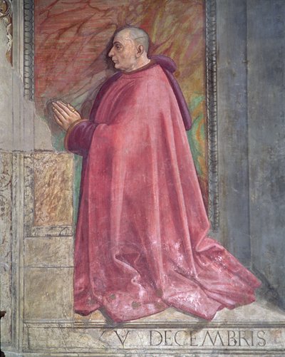 Portrait of Francesco Sassetti, from the Cycle of St. Francis, Sassetti Chapel (detail) by Domenico Ghirlandaio